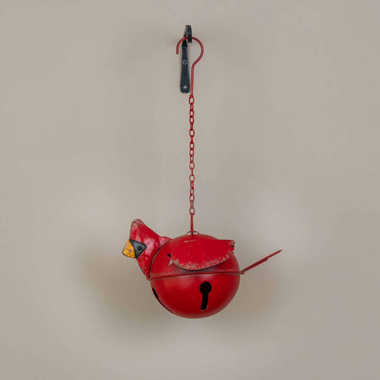 CARDINAL BELL W/ CHAIN HANGER