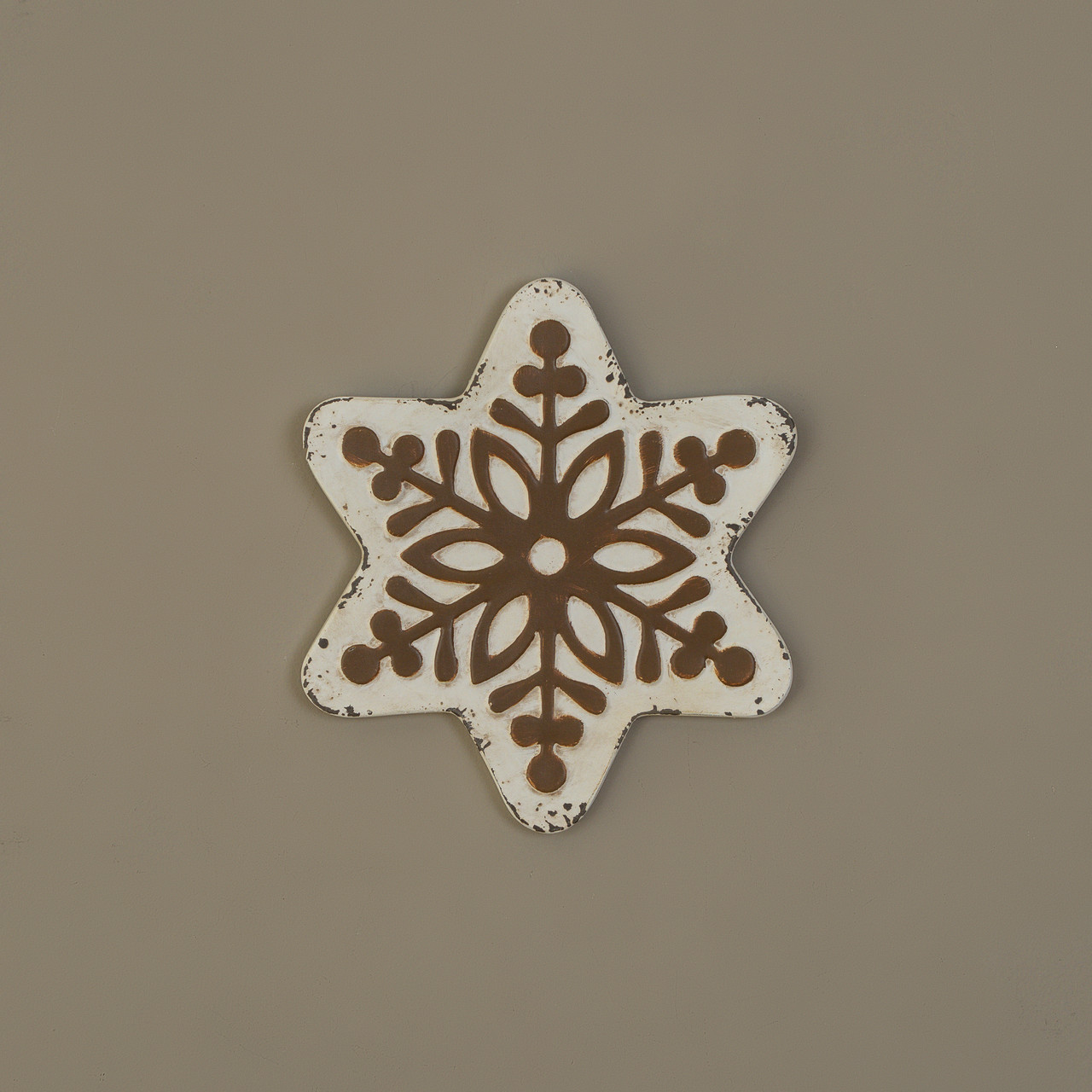 10.25" METAL GINGERBREAD SNOWFLAKE