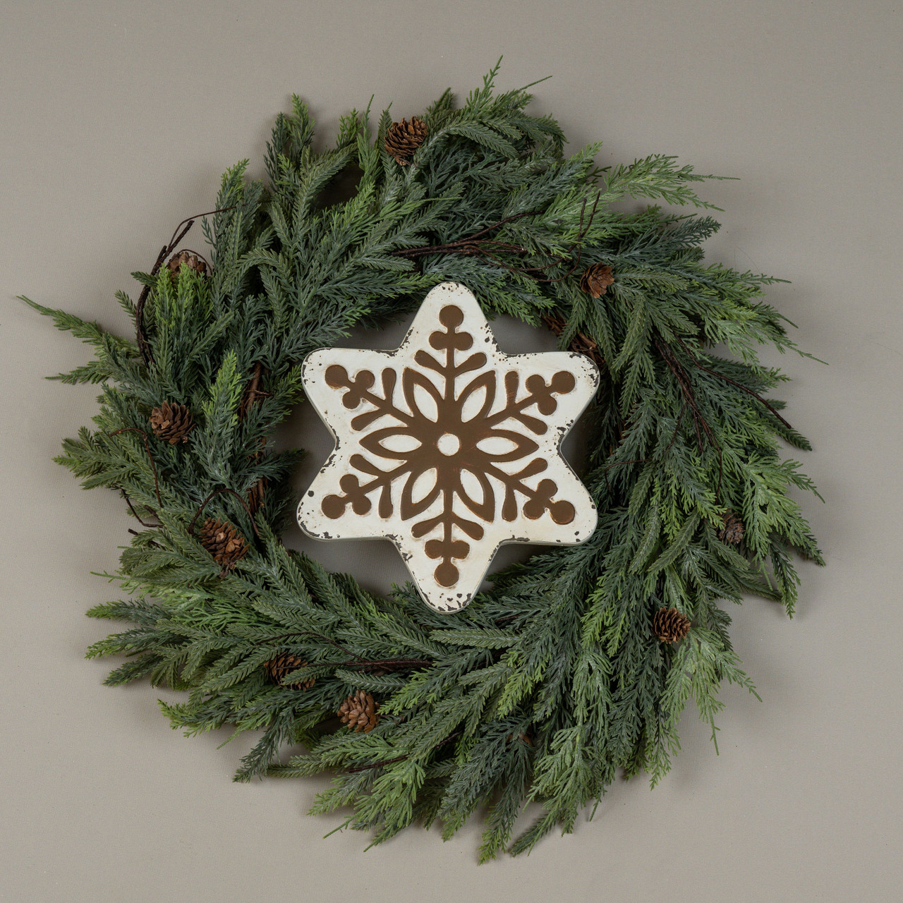 10.25" METAL GINGERBREAD SNOWFLAKE