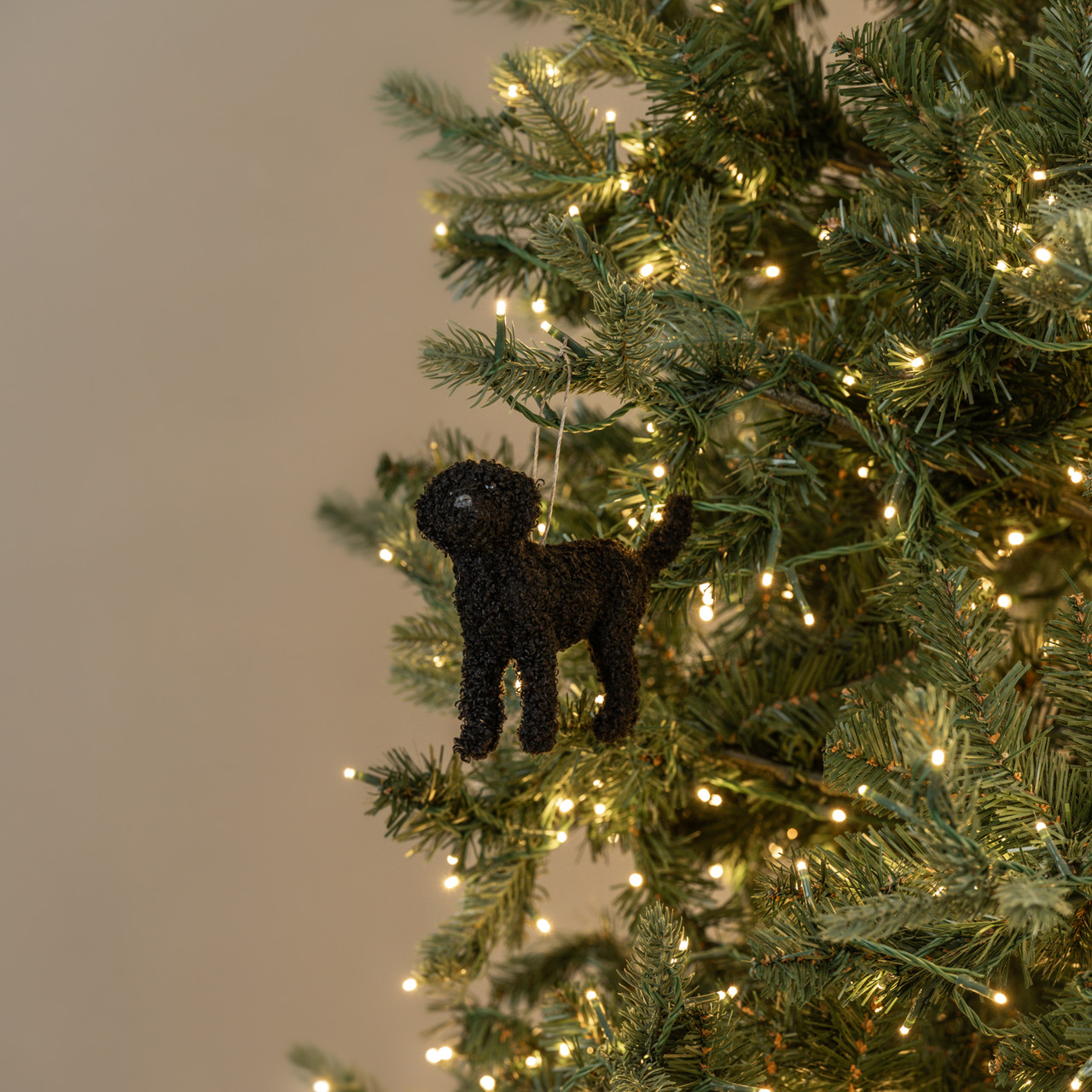4.75" BLACK LABRADOODLE ORNAMENT