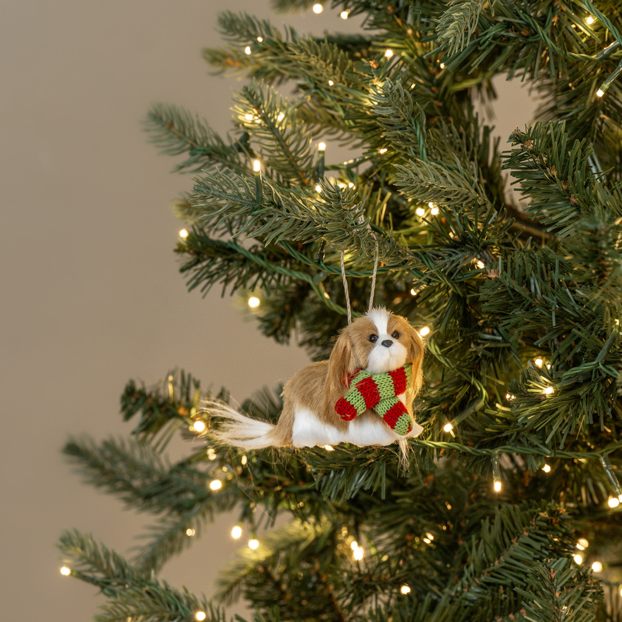 2.75" DOG W/ SCARF ORNAMENT