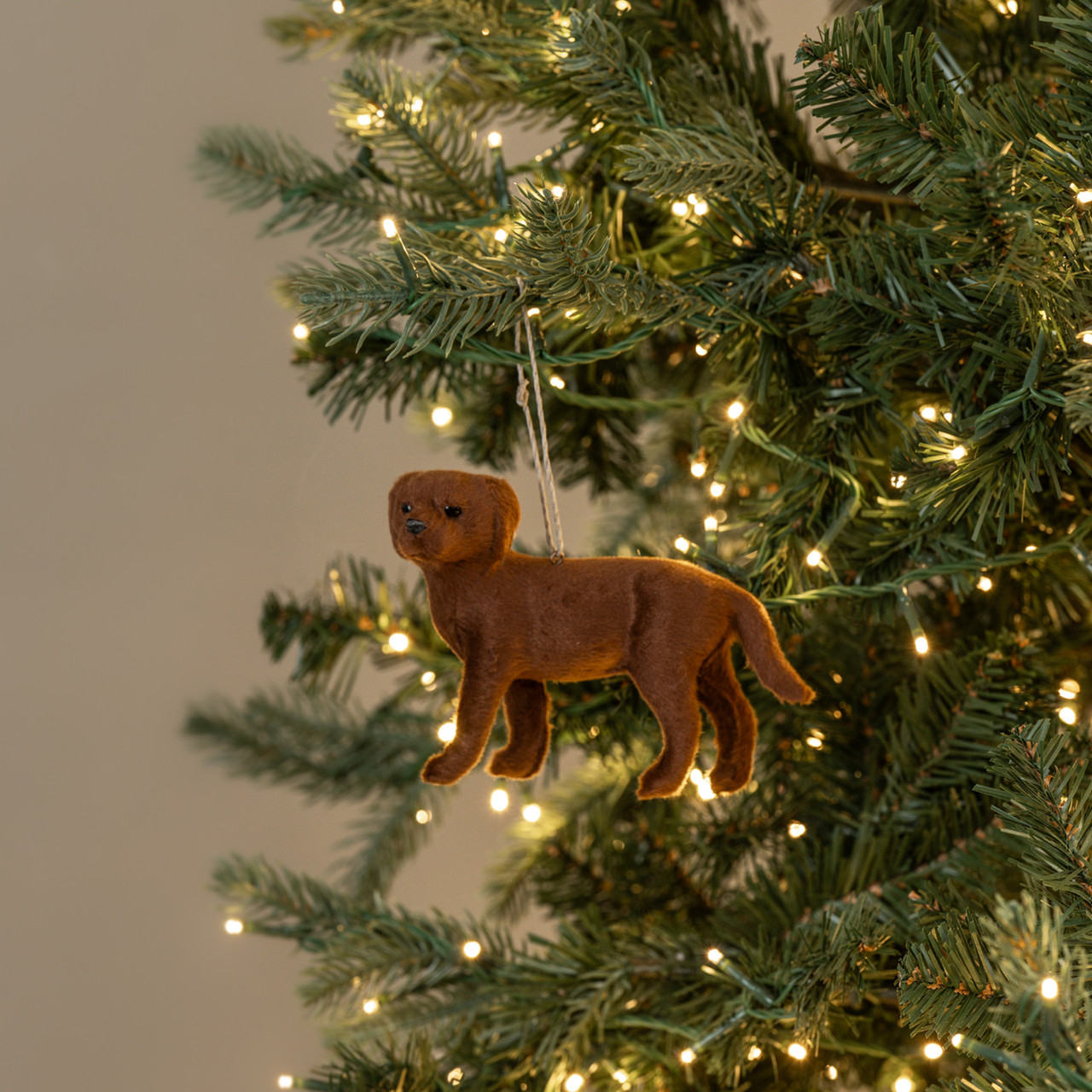4" BROWN LABRADOR ORNAMENT