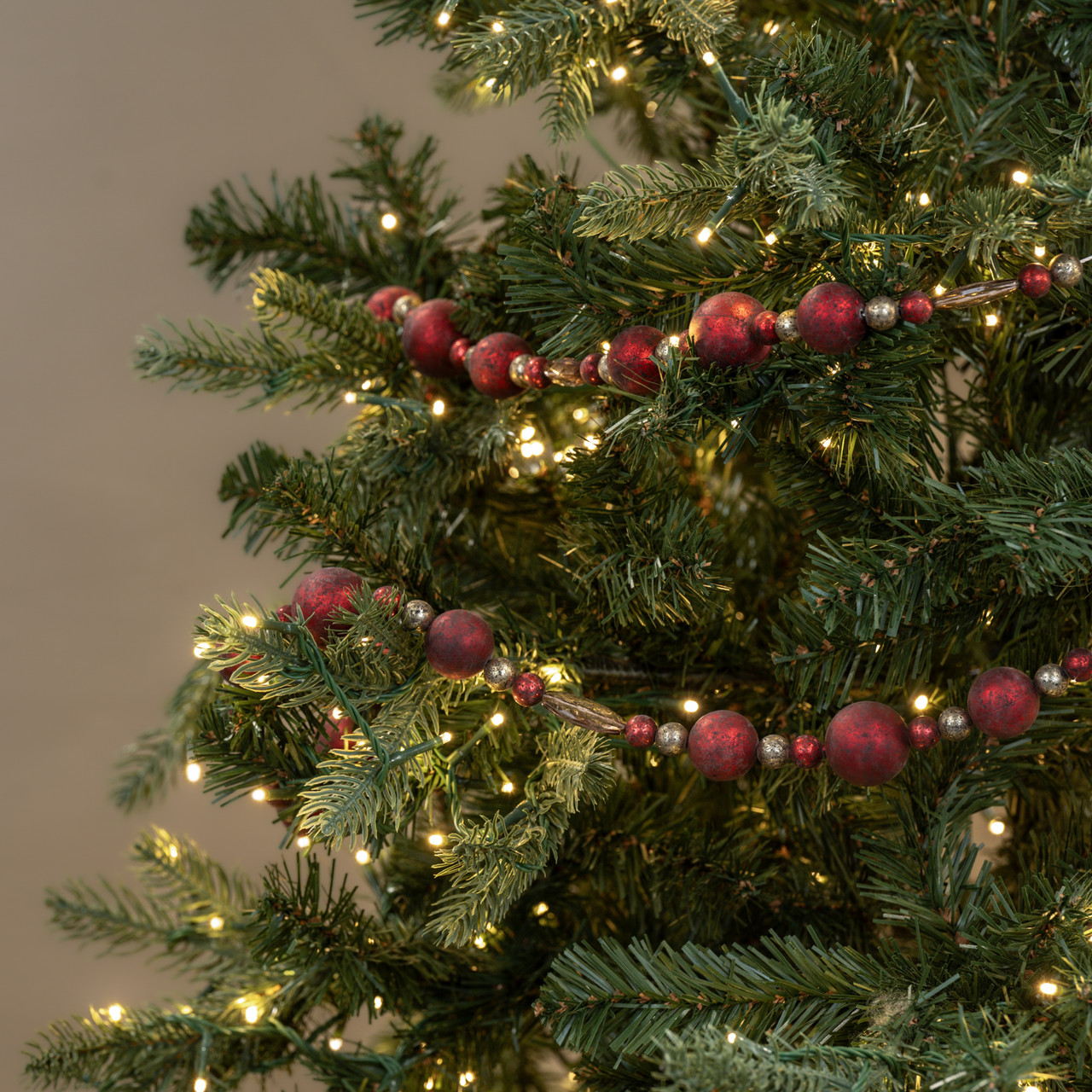 6' GARNET BEADED GARLAND