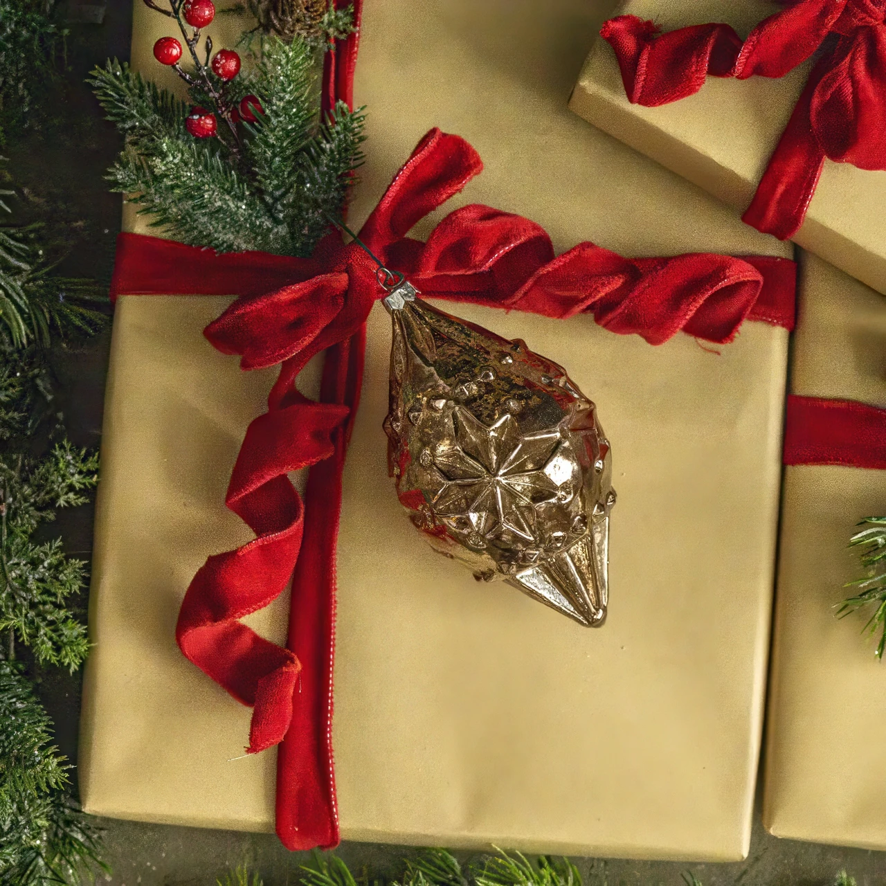 5.75" MOCHA FINIAL ORNAMENT