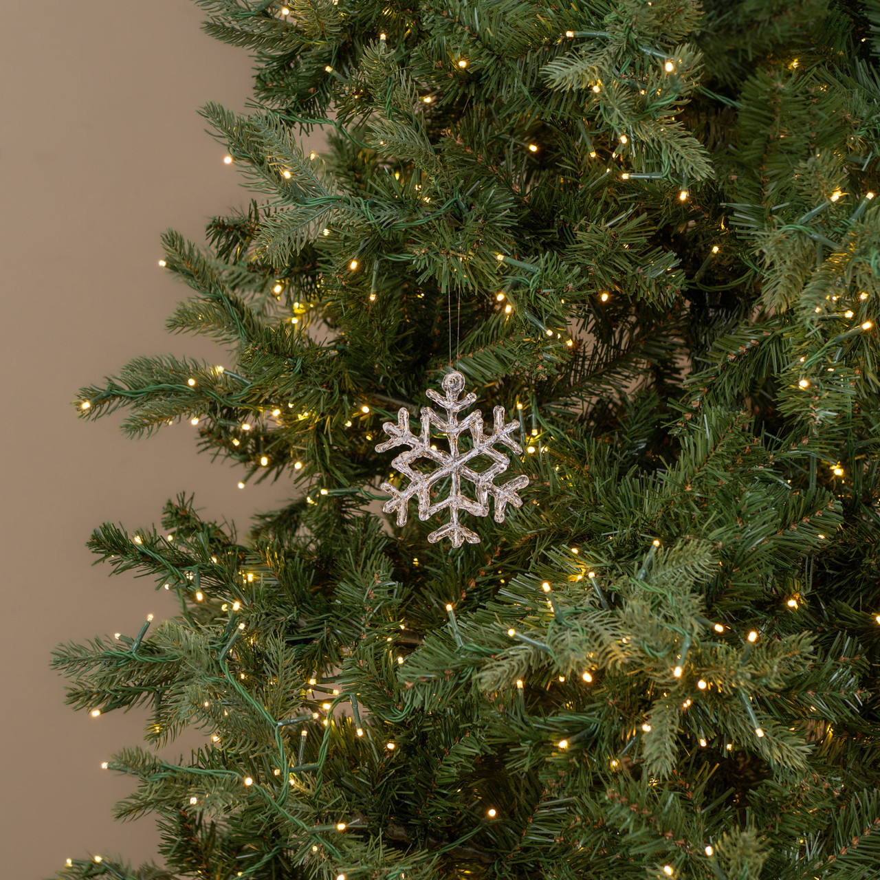 4.5" SILVER FUSED SNOWFLAKE ORNAMENT