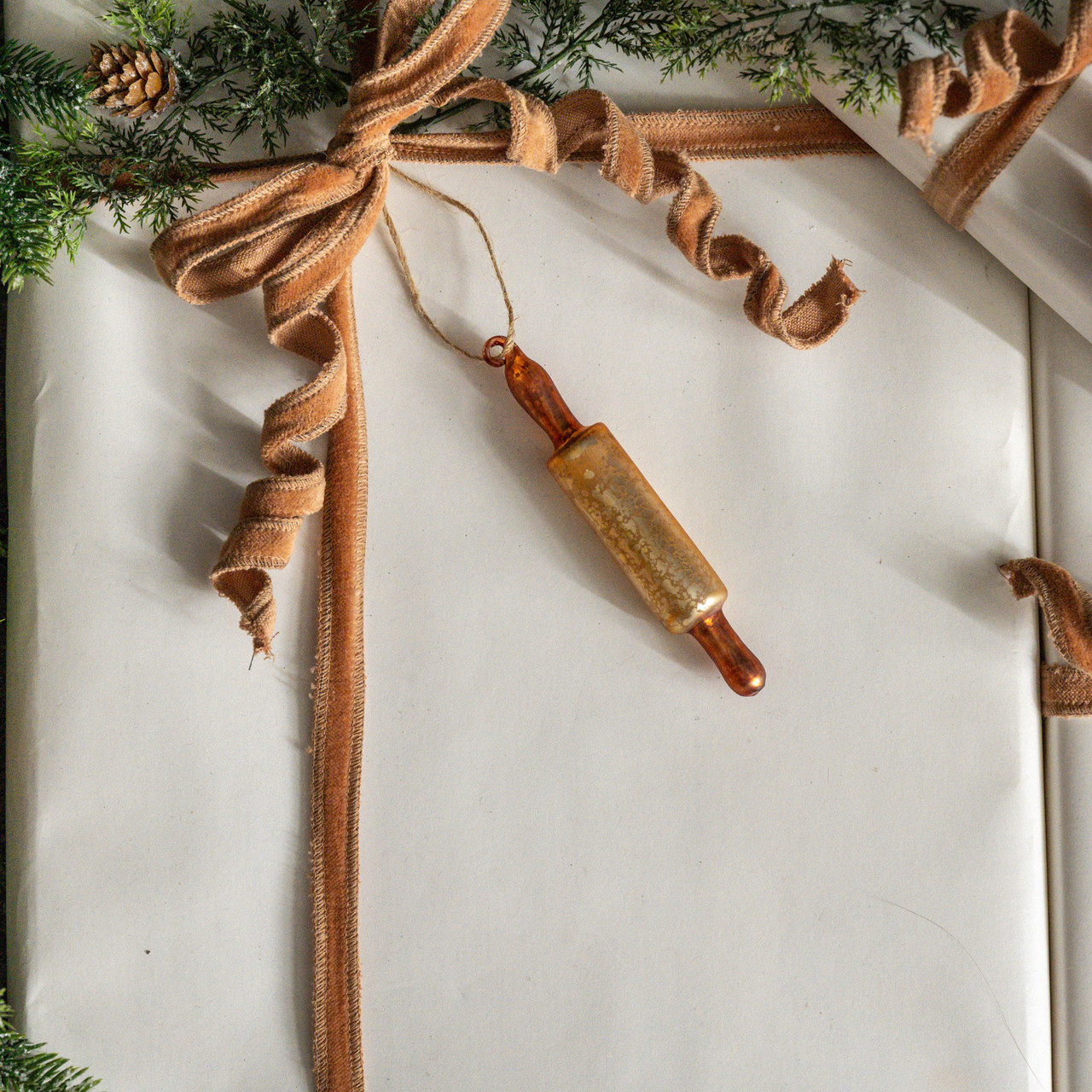 CRACKLE ROLLING PIN ORNAMENT
