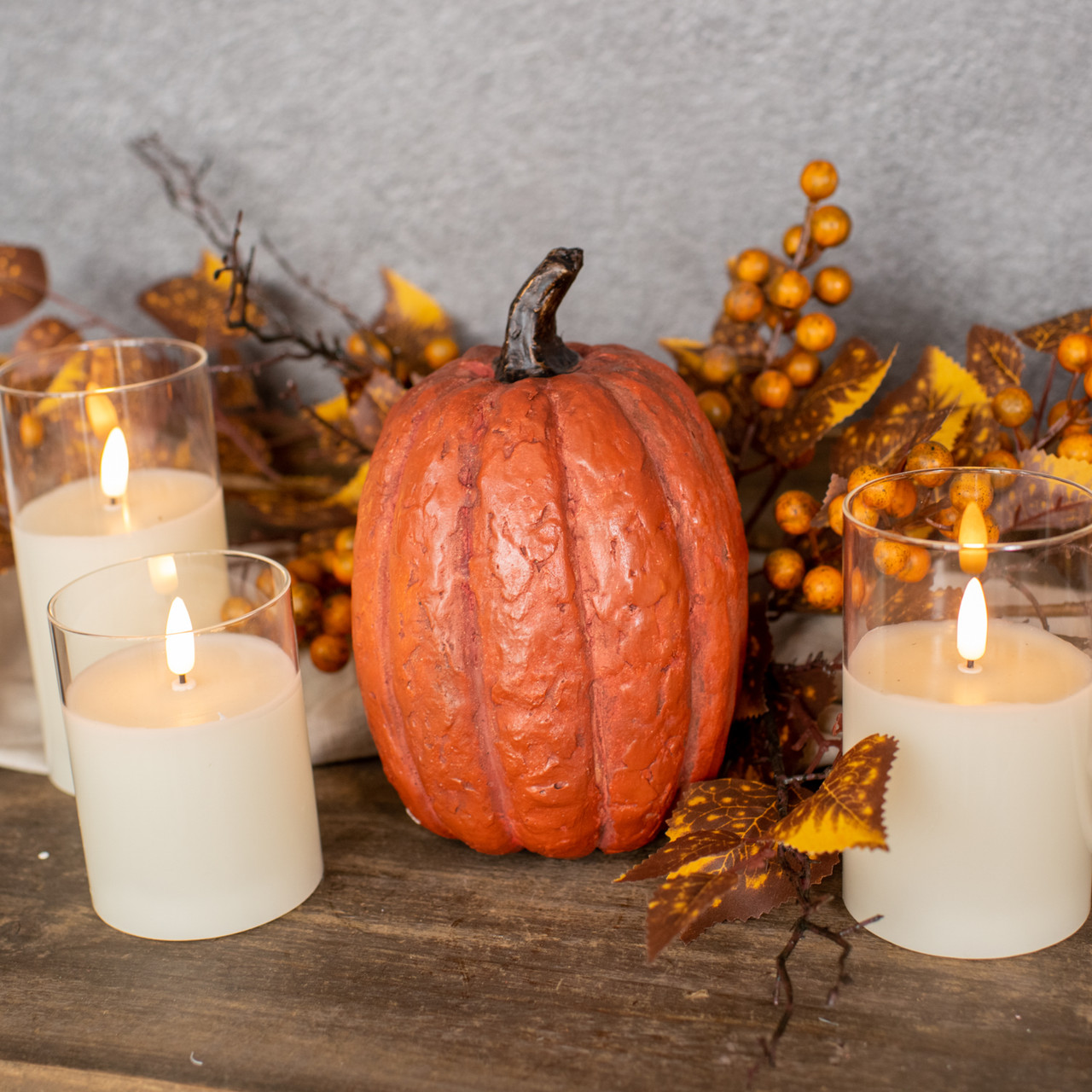 7.5" ORANGE TALL PUMPKIN