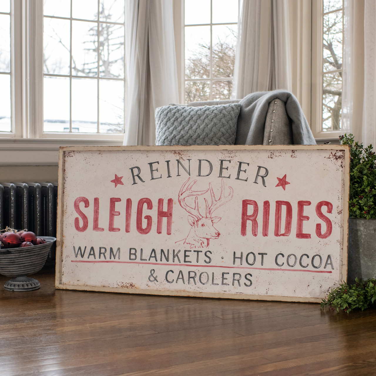 REINDEER SLEIGH RIDES SIGN - Ragon House