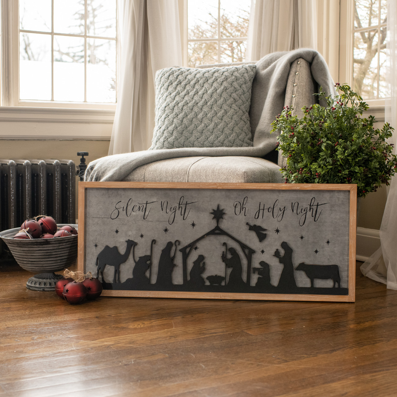 SILENT NIGHT NATIVITY SIGN - Ragon House