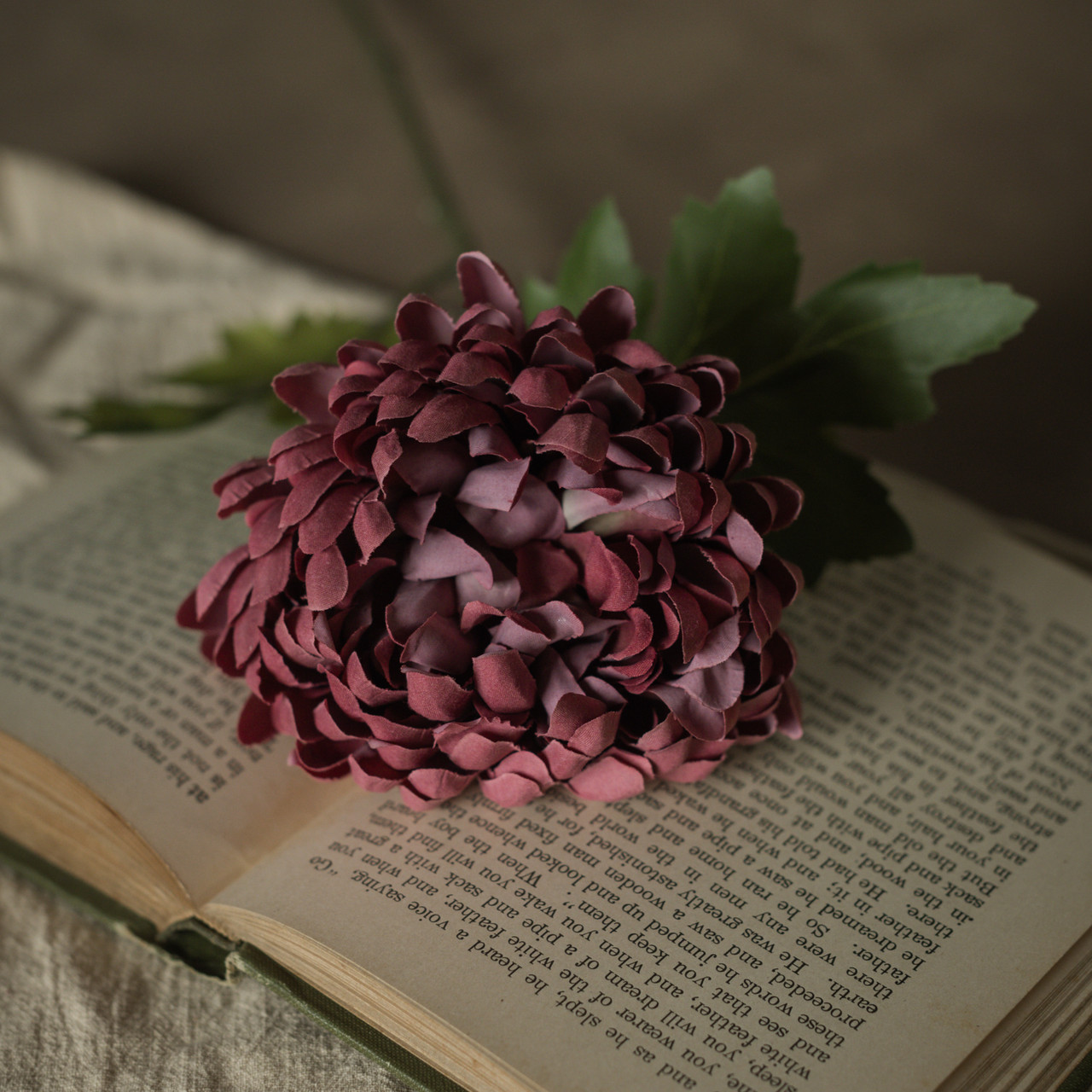 24.5" AUTUMN BURGUNDY MUM SPRAY