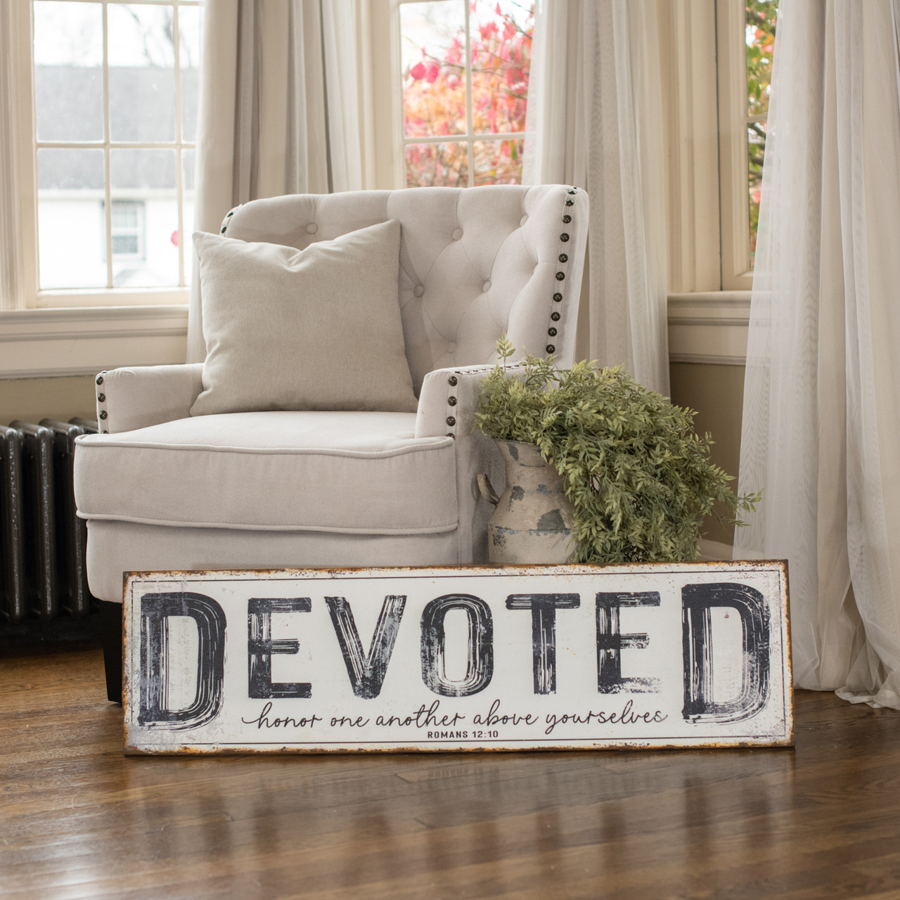 40" DEVOTED METAL SIGN