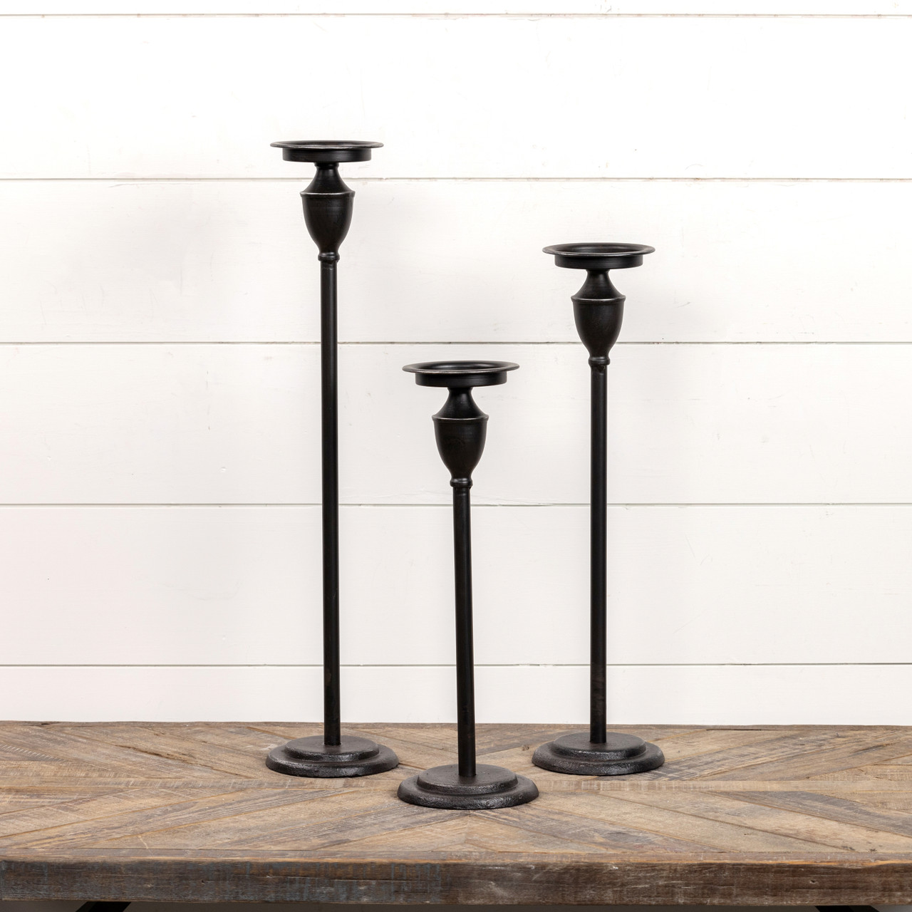 16" CLASSIC BLACK CANDLE STICK Ragon House