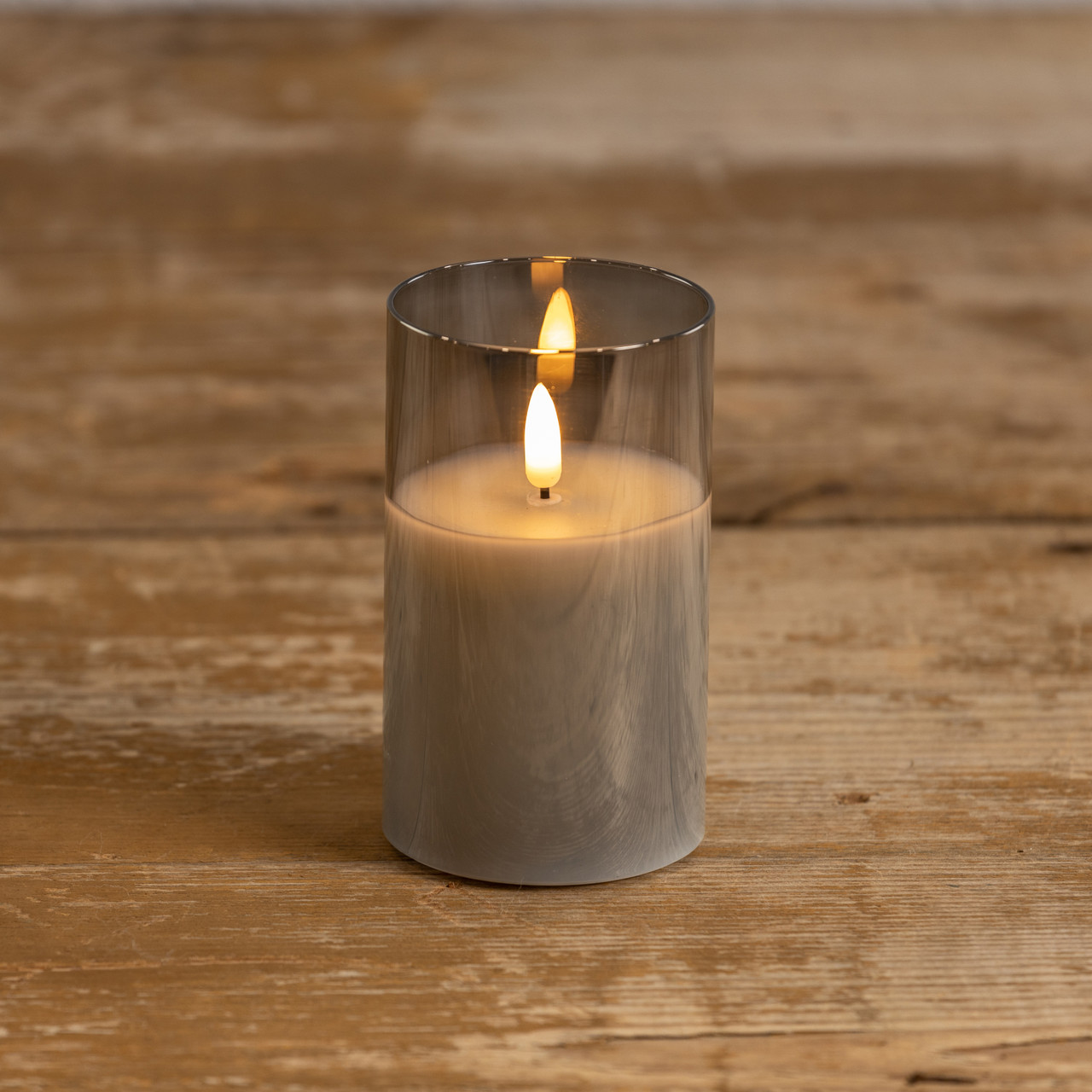 Glass 3D Flame Candle - Two Sizes