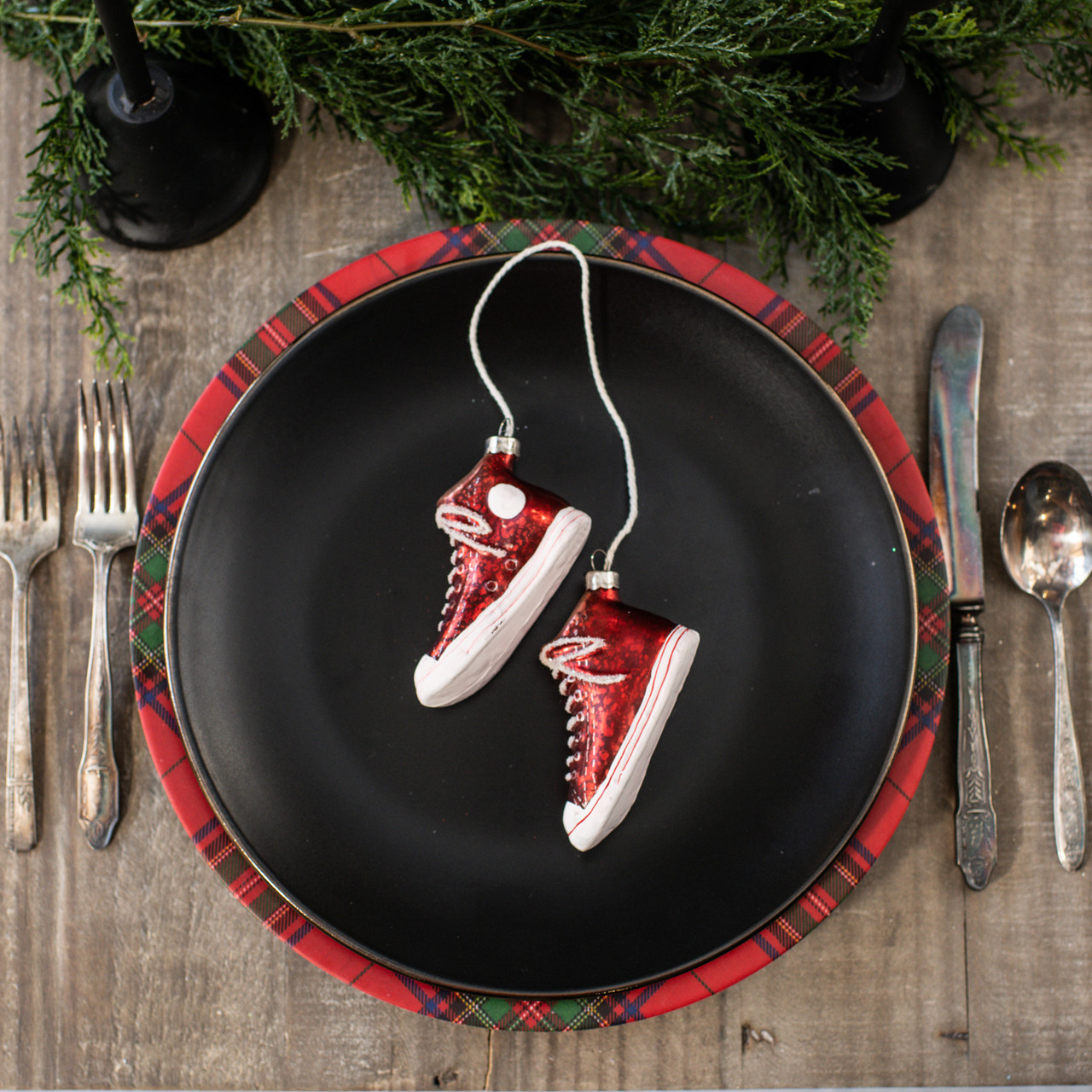RED HIGH TOP ORNAMENT