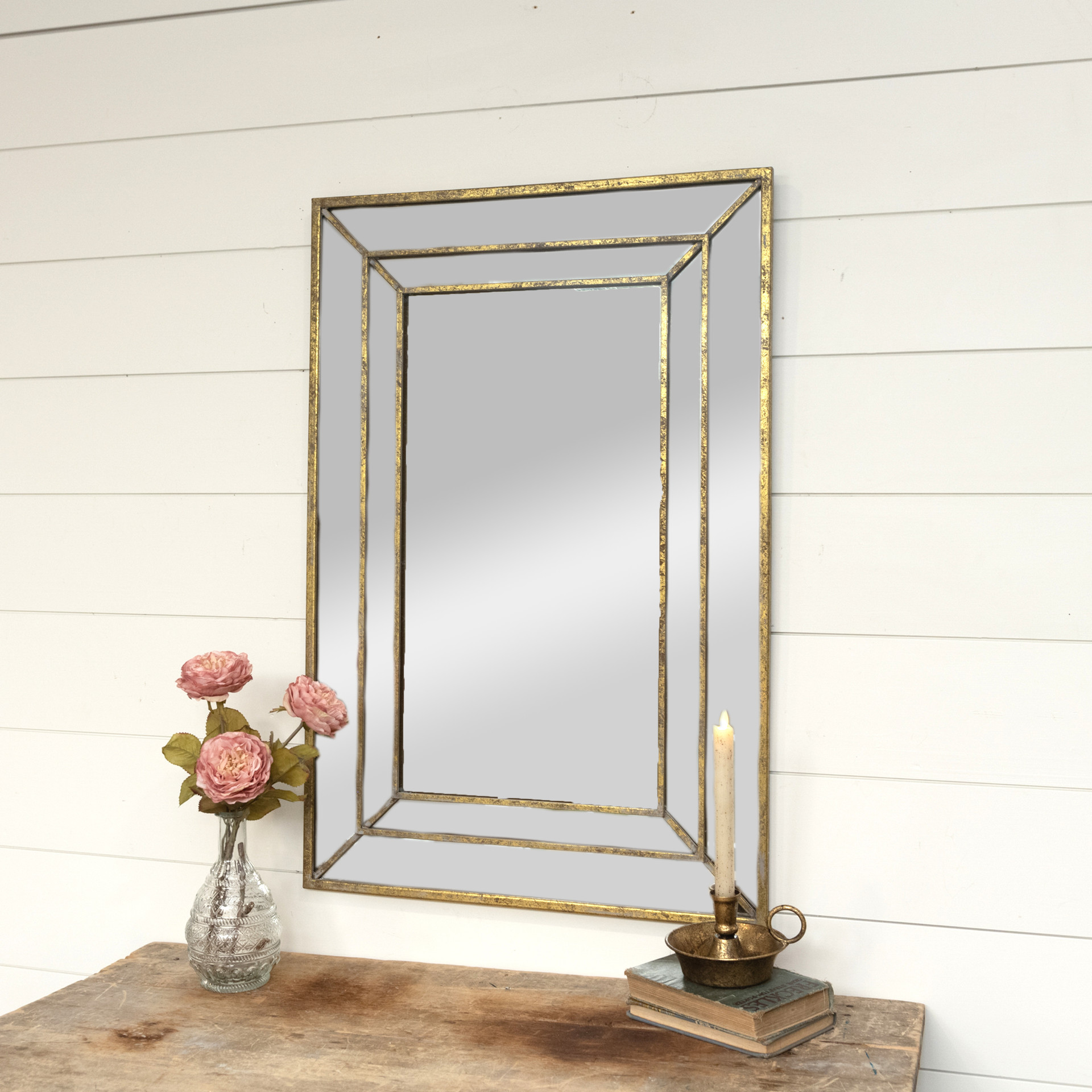 GOLD FRAMED WALL MIRROR Ragon House