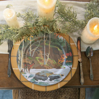 DEER BY THE RIVER PAINT BY NUMBER PLATE
