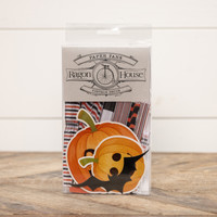 SET/ 8 HALLOWEEN PAPER FANS