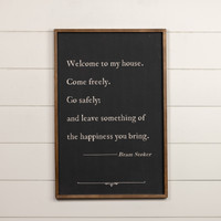 COME FREELY, GO SAFELY SIGN