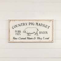 COUNTRY PIG MARKET SIGN