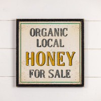 ORGANIC LOCAL HONEY FOR SALE SIGN