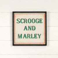 16" SCROOGE & MARLEY SIGN