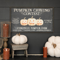 24" PUMPKIN CARVING CONTEST SIGN