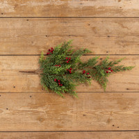 27" SOFT CEDAR & RED BERRY HANGING BUSH