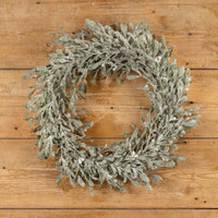 22" FROSTED MISTLETOE WREATH