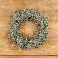 22" FROSTED MISTLETOE WREATH