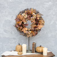 24" MAPLE LEAF & BERRY WREATH
