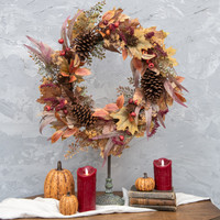 24" WOODLAND BERRY WREATH