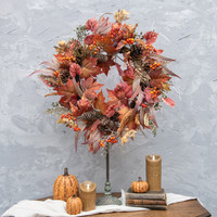 24" MAPLE LEAF & EUCALYPTUS WREATH
