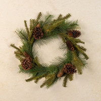 24" MIXED PINE & HEMLOCK WREATH