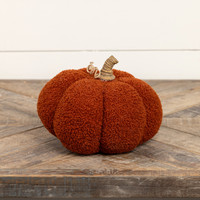 5.5" DARK ORANGE BOUCLE PUMPKIN
