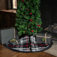 50" BLACK TARTAN TREE SKIRT
