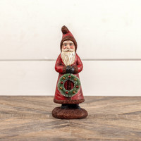 7.5" SIMPLE SANTA W/ WREATH