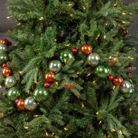 6' GREEN & SILVER GARLAND