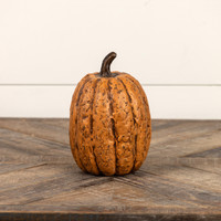 7.5" TERRACOTTA TALL PUMPKIN