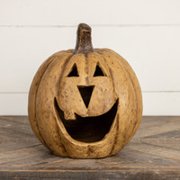 11" BEIGE BIG MOUTH PUMPKIN