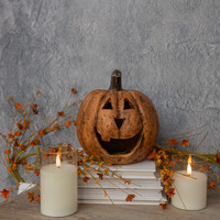 8" TERRACOTTA BIG MOUTH PUMPKIN