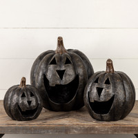 15" BLACK BIG MOUTH PUMPKIN