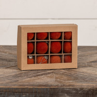 SET/ 12 - 1.75" RUSSET FLOCKED BALLS