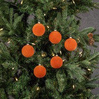 SET/ 6 - 2.5" RUSSET FLOCKED BALLS