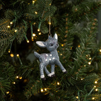 3.25" BLUE STANDING DEER ORNAMENT