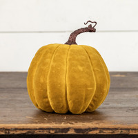 6.5" GOLD FLOCKED PUMPKIN
