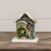 7.25" SNOWY GREEN HOUSE