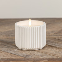3.25" - 3D FLAME RIBBED CEMENT CANDLE