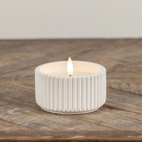 2.25" - 3D FLAME RIBBED CEMENT CANDLE