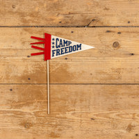 8" CAMP FREEDOM PENNANT