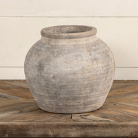 9.25" WHITEWASH TERRACOTTA PLANTER